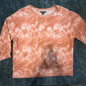 Simply Vera Vera Wang Coral Tie-Dye Long Sleeve Top